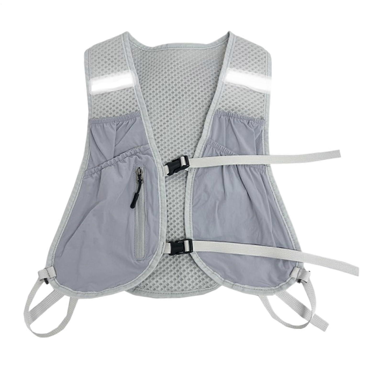 Breathable SweatProof Running Vest  Lightweight Hydration Backpack Gray