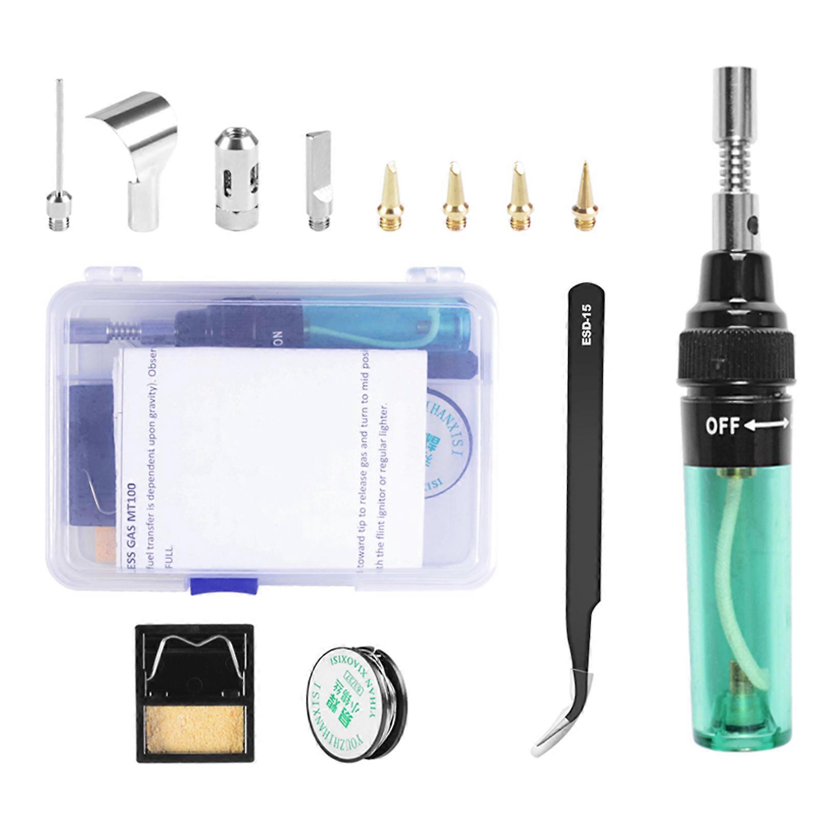 Portable Temperature Adjustable Electric Soldering Iron Welding Tool Kit with Tips