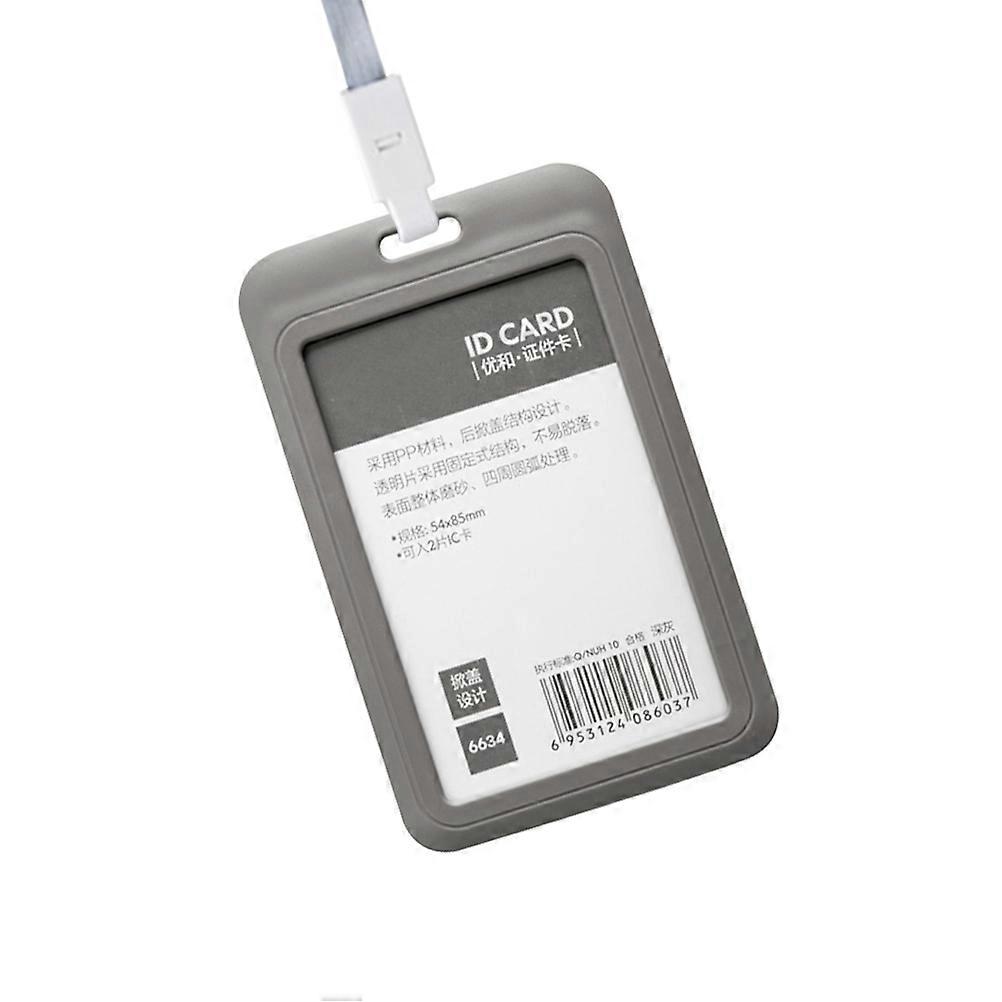 Badge Accessories Credentials Holder Rectangular Men Daily Use Credit Card Storage Light Grey 3Pack
