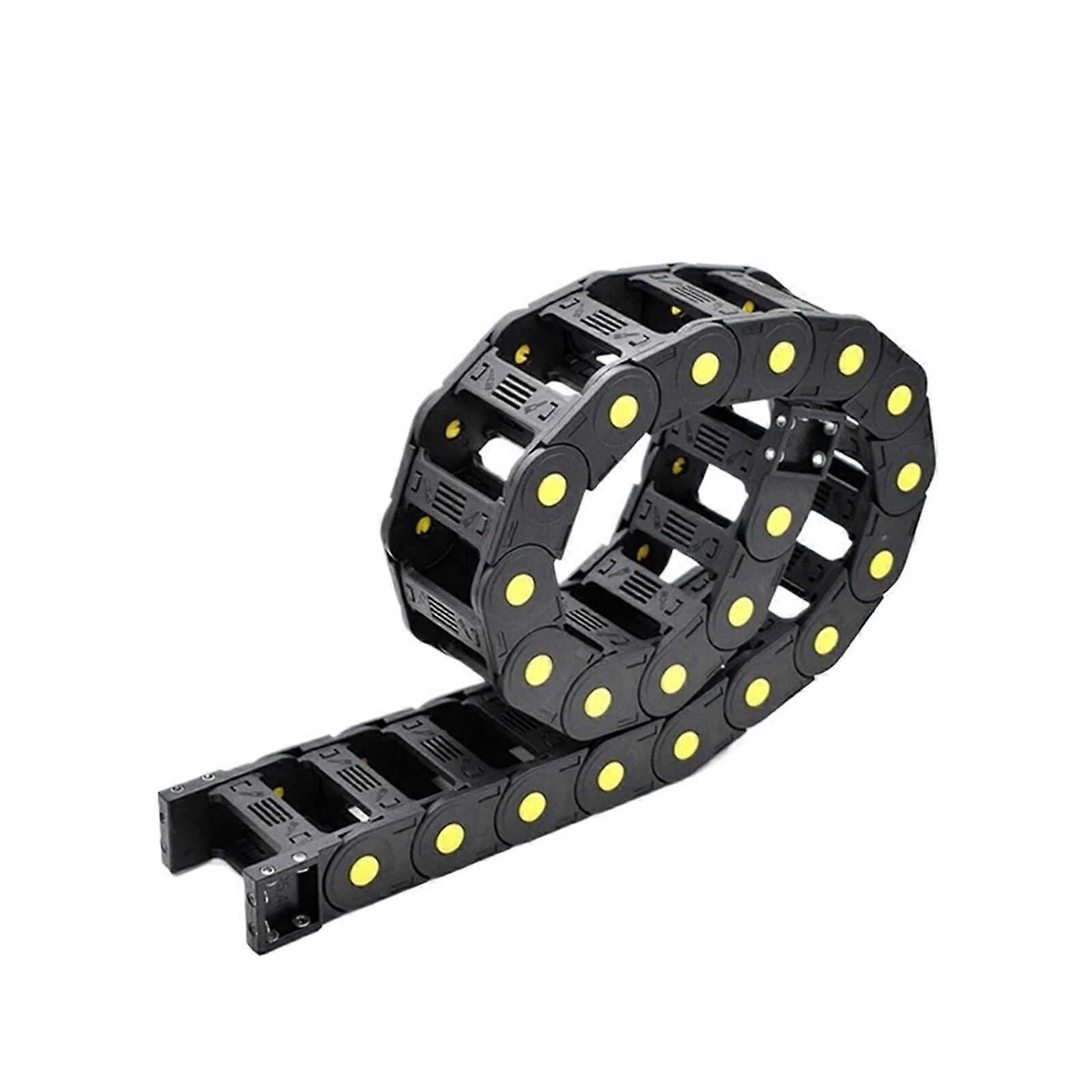 Plastic drive chains, open bridge drag chain with end connectors, wire conveyor for machine tools (55 mm, 20 x 38 mm) 20x38mm 55 Mm.