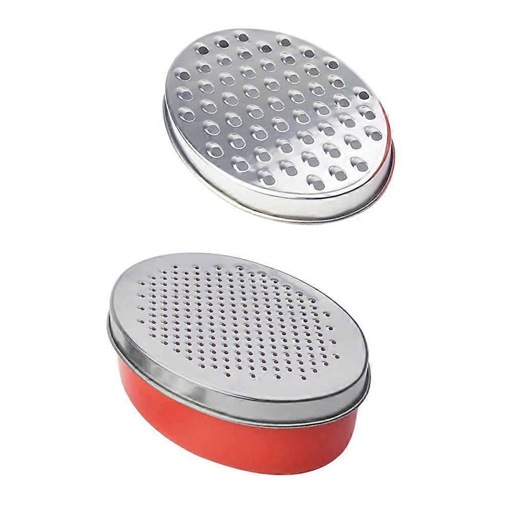 Flat Cheese Multifunctional Stainless Steel Fruits Vegetables Zester with Storage Container 1Set