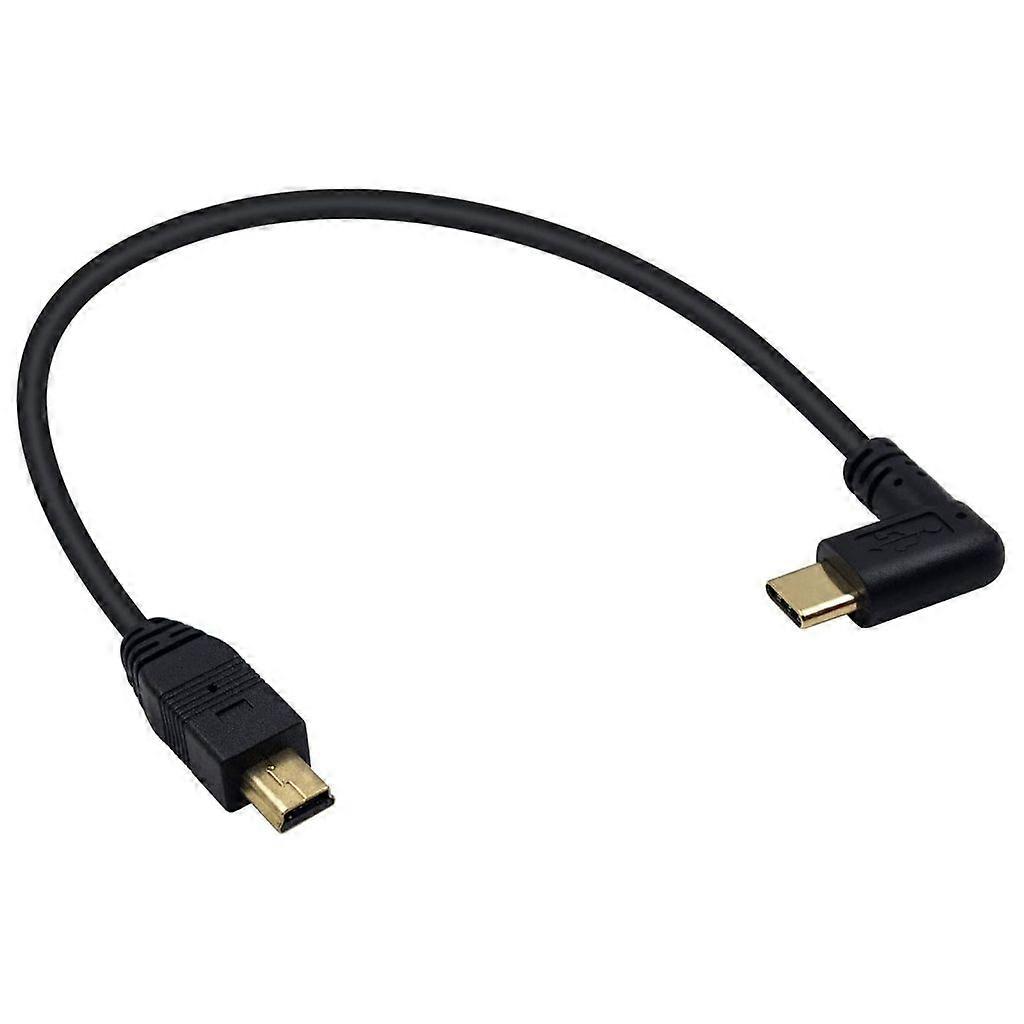 Convenient Mini USB to Type C OTG Cable for Quick Data Transfer 90 Degree