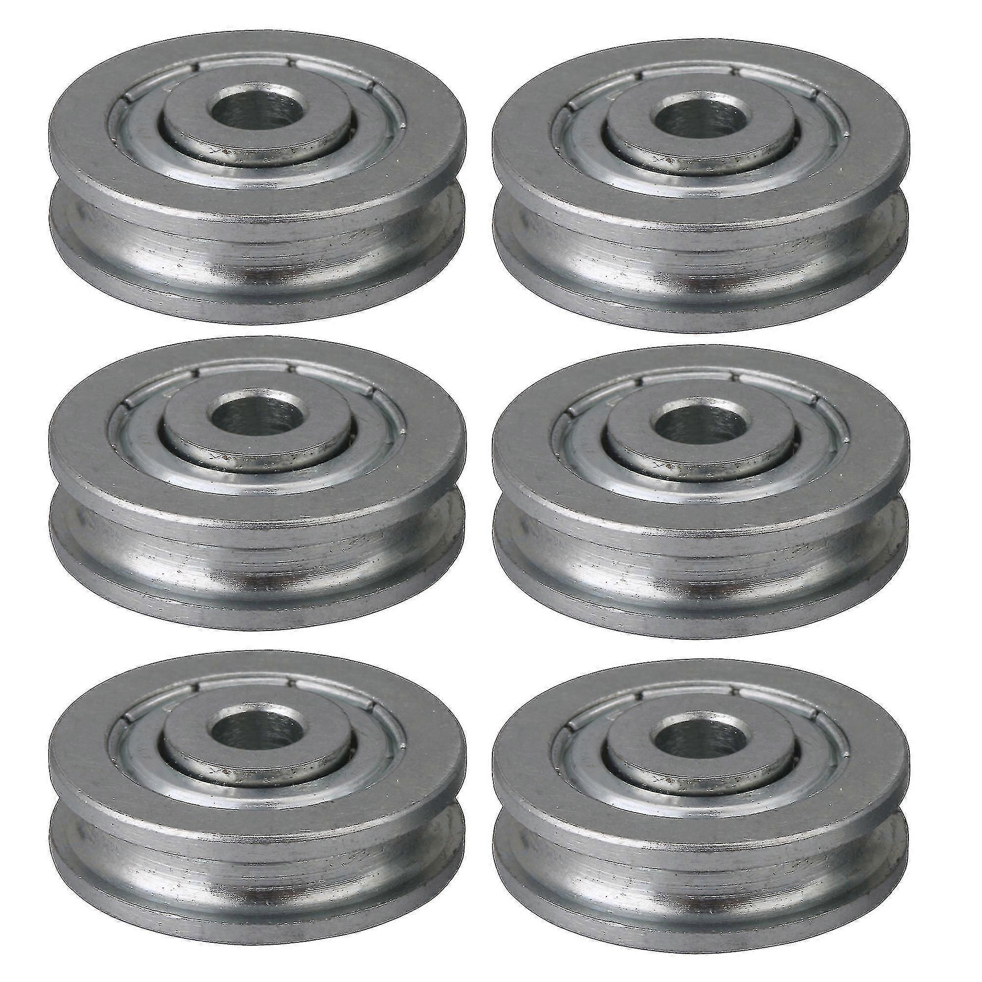 6x laakerin ohjausrullapyörä, pyöreäurainen välipyörä, kuorma 167 kg