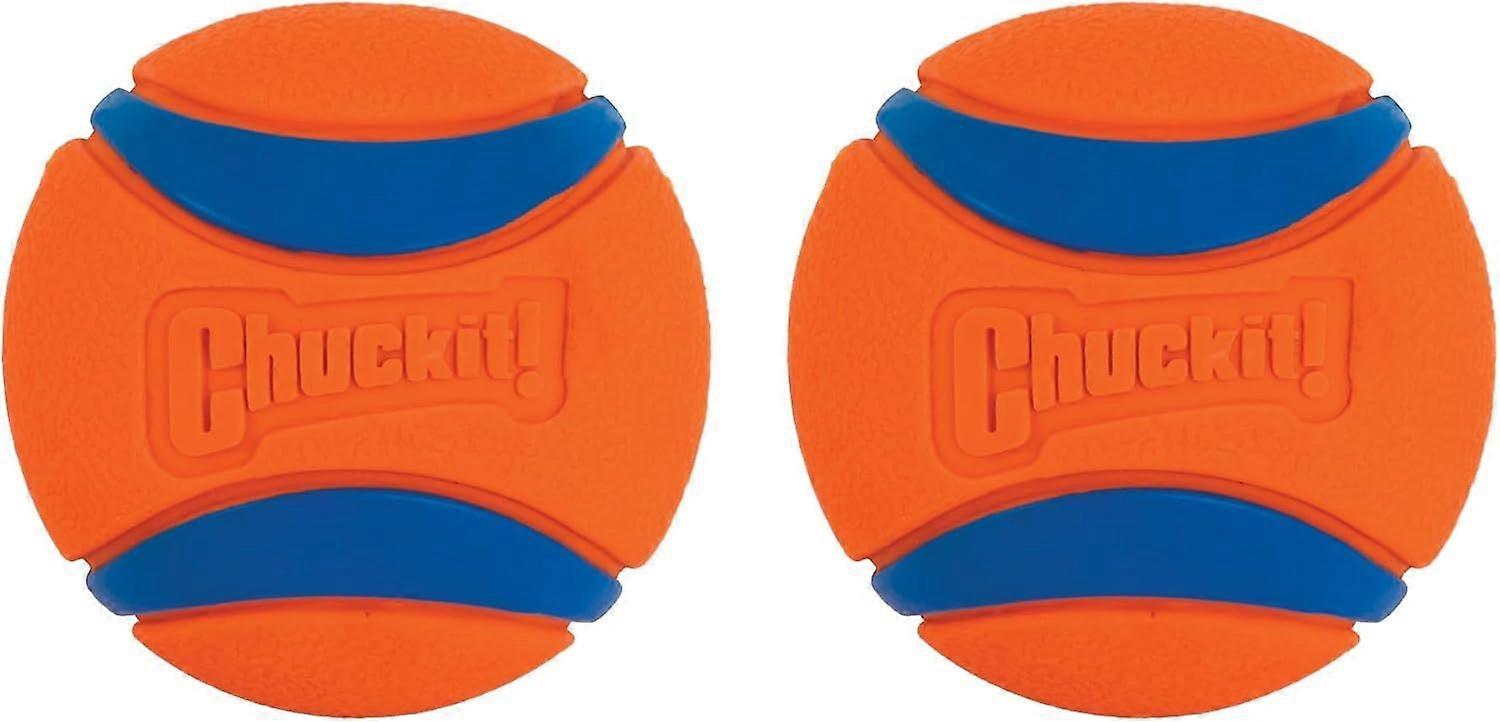 Snap! Super ball dog toy, durable high bounce floating rubber dog ball, compatible with dog launchers, medium-sized (2 packs)
