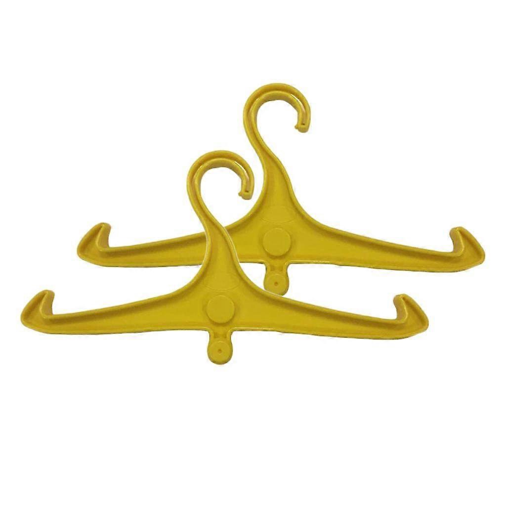 BESSTUP Durable Plastic BCD Drying Tool Holder - 2 Pack, Foldable Quick Drain, Yellow, Compatible with Diving Gear
