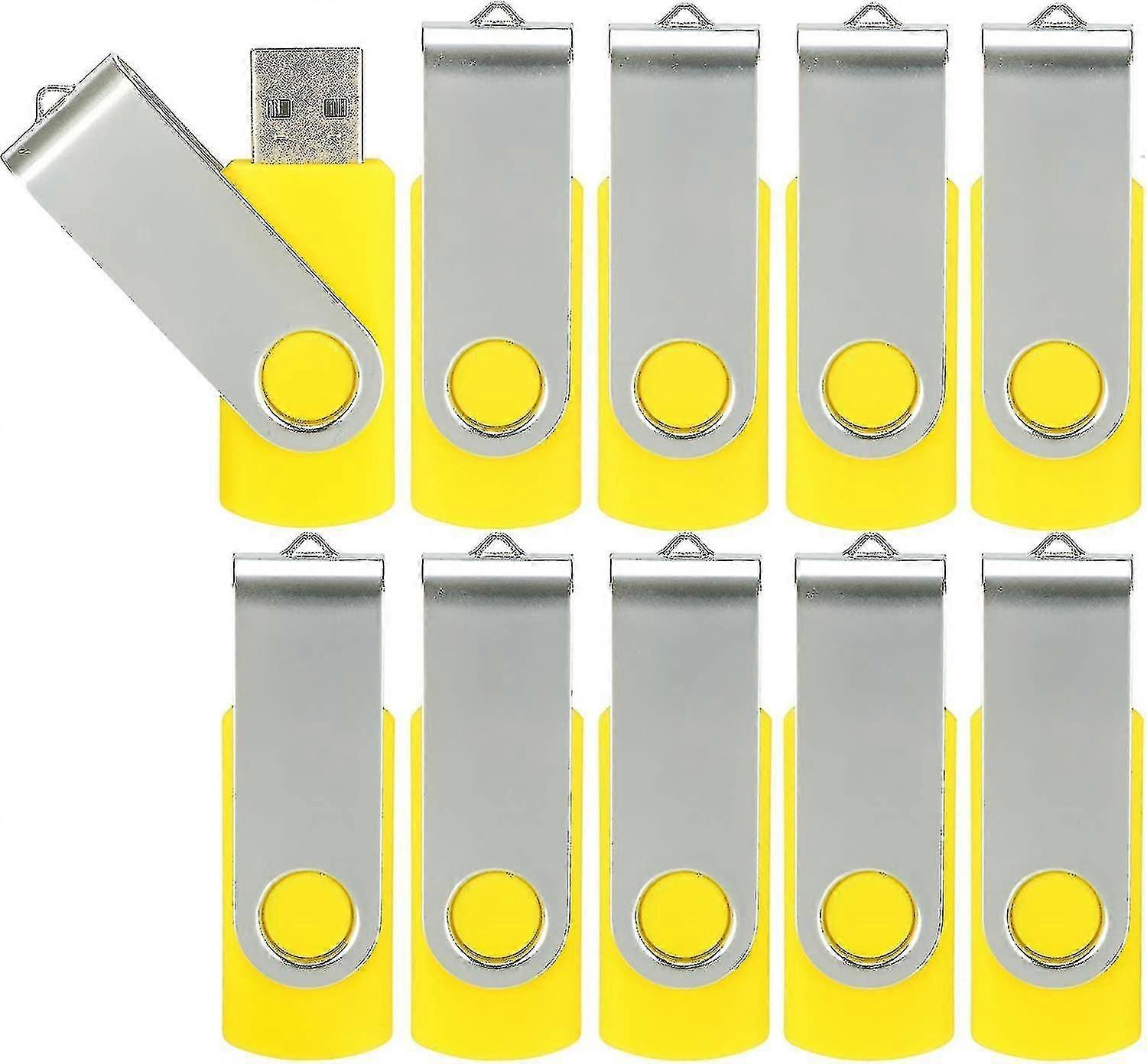Best selling in 2024 10 pieces of USB flash memory driver USB 2.0 Thumb Drive Swipe Rotating Memory Baseball Folding Storing Drive Driver Zipper Driv
