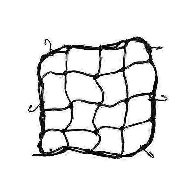 1PC Motorcycle Helmet Elastic Luggage Net Nylon Mesh 15.7 inch x 15.7 inch Rack Bungee Net with 6 Adjustable Hooks