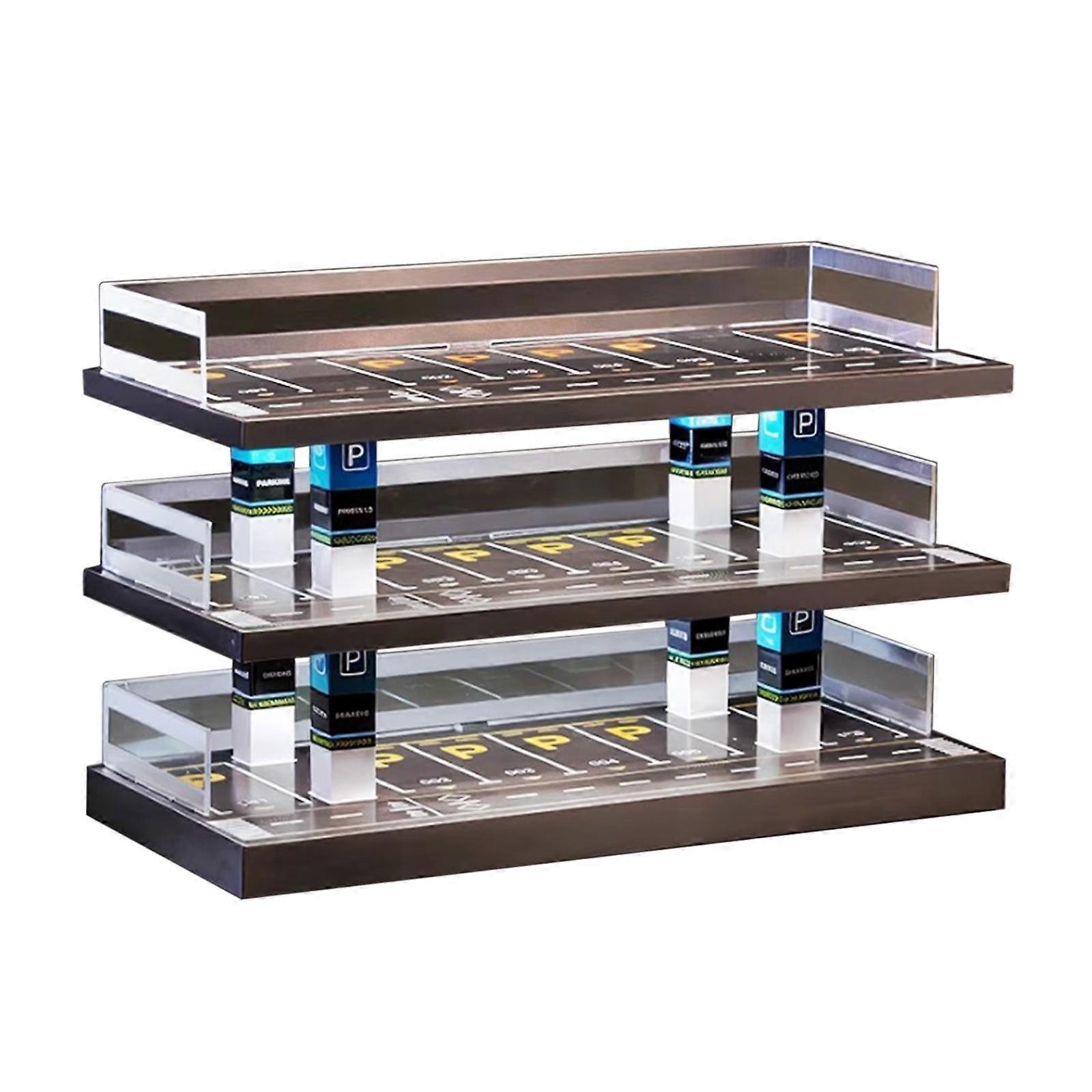 1/64 Scale Car Model Display Case Show Case with Light Acrylic Layout Protection