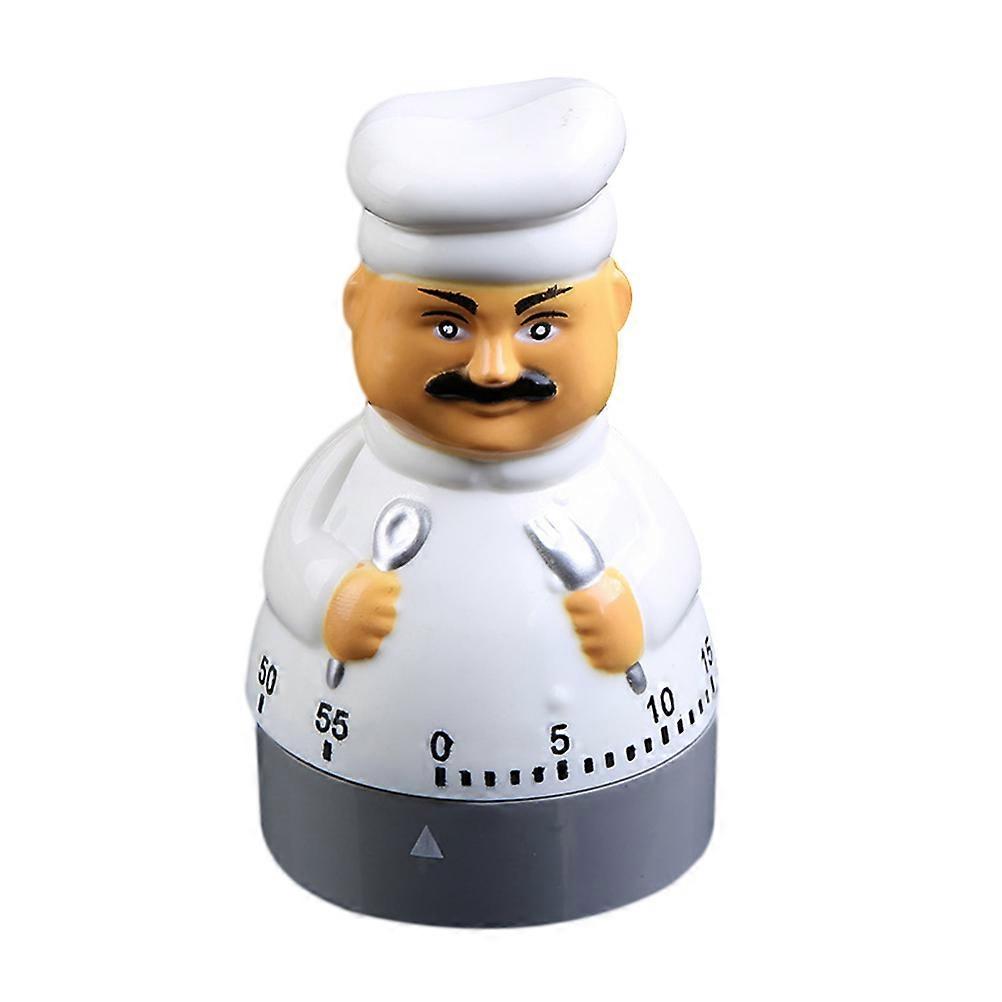 Cooking Countdown Timer Cartoon Chef Shape PP Material Scheduling Activities Home Users 1Pcs
