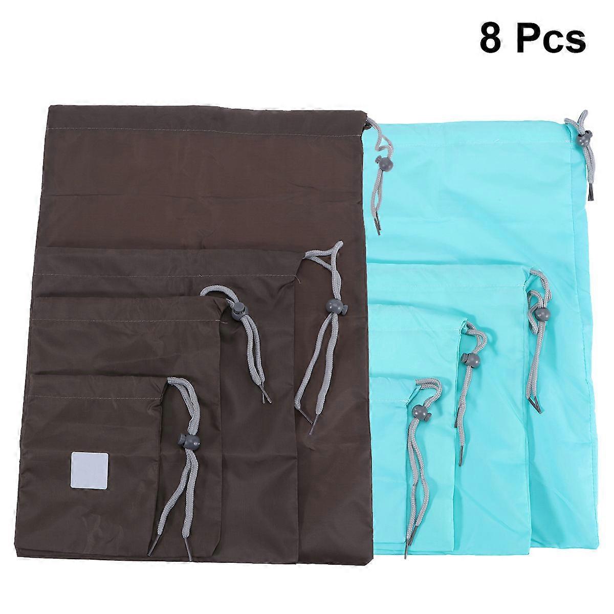 Nylon Drawstring Bag Multifunctional Water-Proof Storage For Men Women 8 Pcs