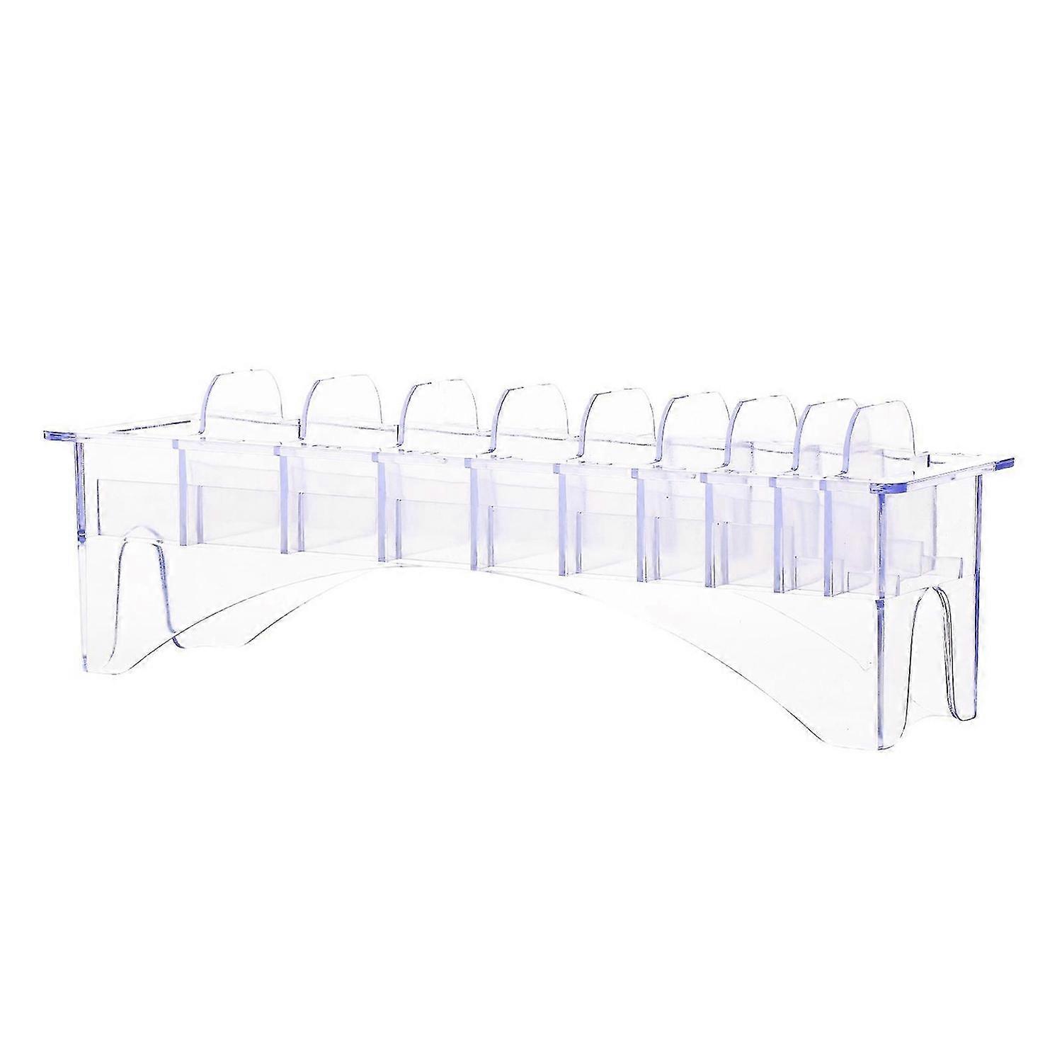 Rectangular Plastic Blade Organizer for 10 Blades Storage Case Rack Clipper Comb Holder