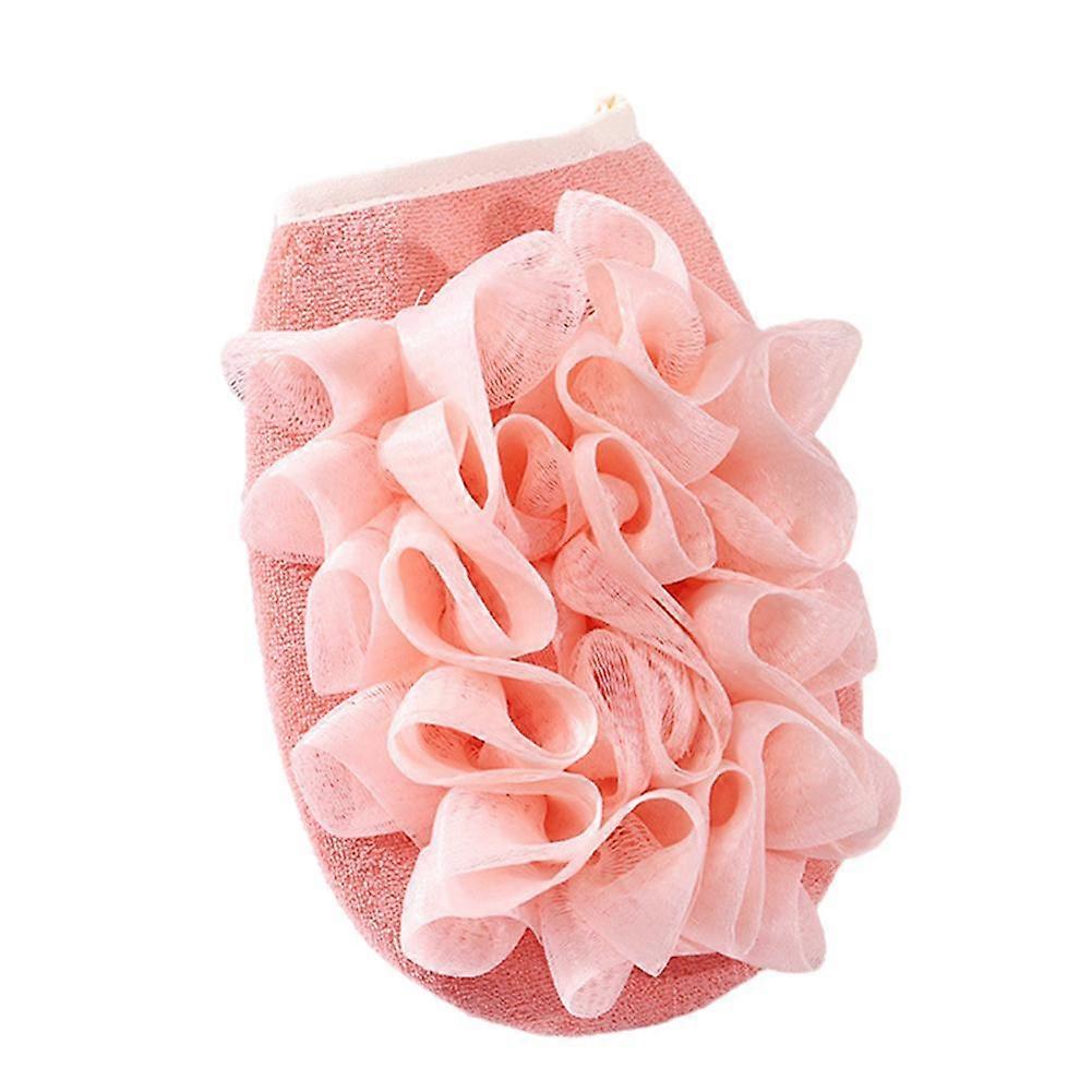Dual-Purpose Bath Towel with Flower Noodles, Fine Mesh, Easy Foaming Scrub
