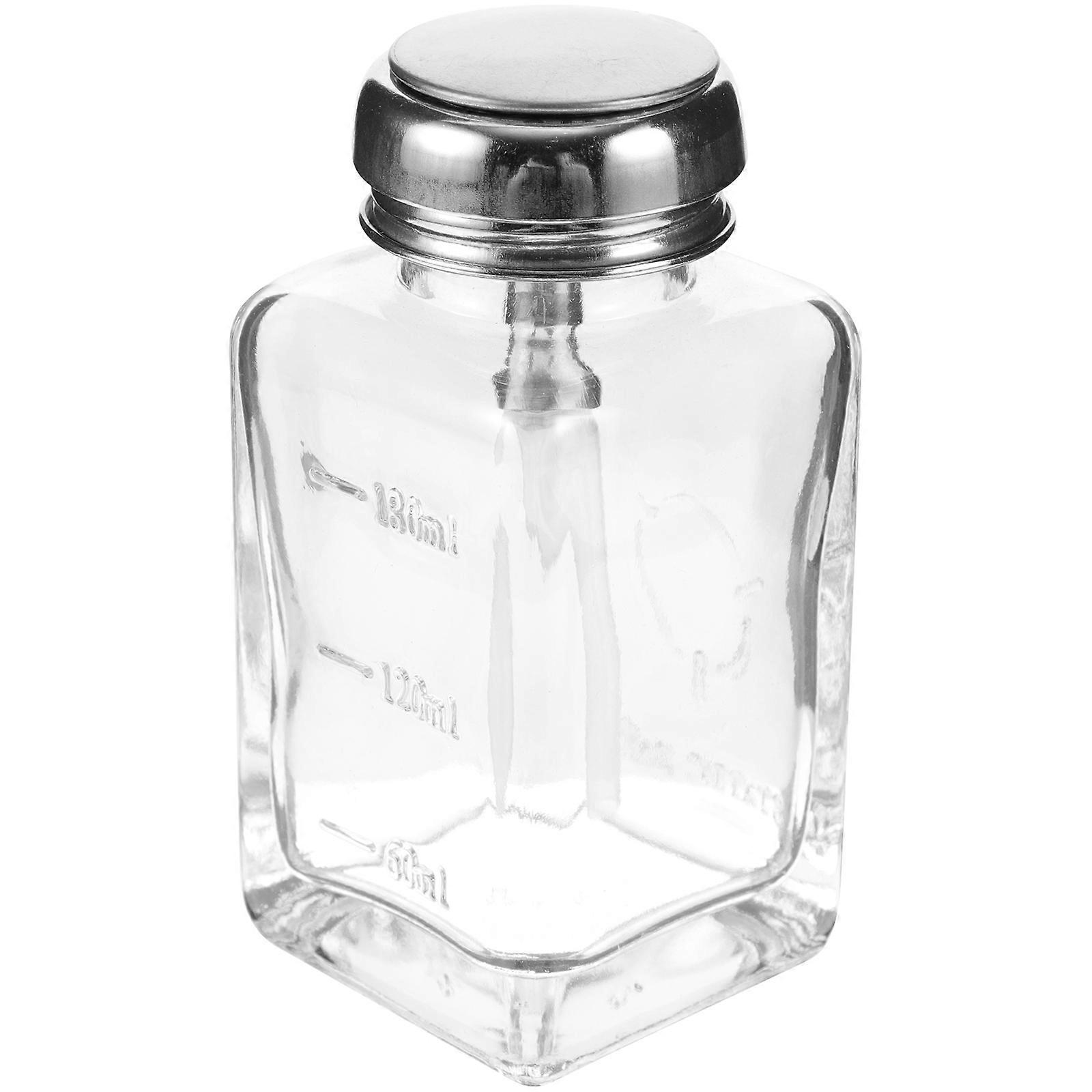 Empty Bottles Glass Pump Bottle for Cosmetic Users Daily Use Transparent 4.32X1.97X1.97In Liquid Dispensing 1Pcs