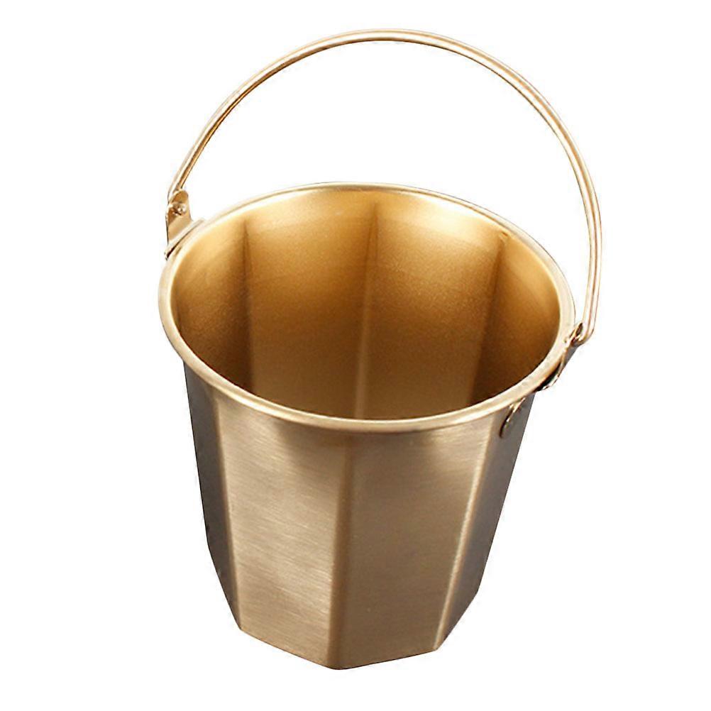 Handheld Stainless Steel Bucket for Water Storage Container One Handle