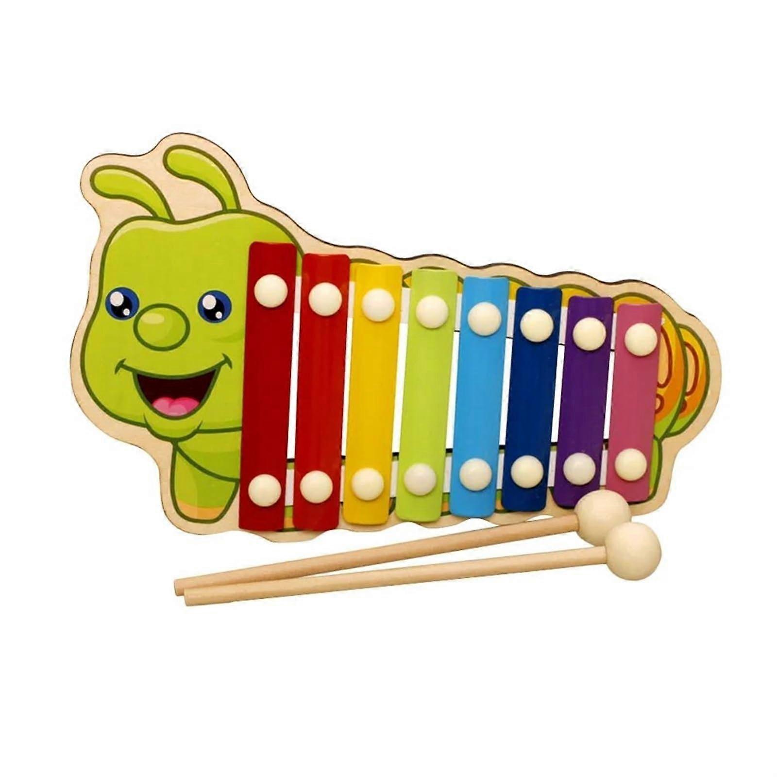 Xylophone Beginners 8 Notes Musical Instrument Musical Wooden Hand Knock Xylophone (B)