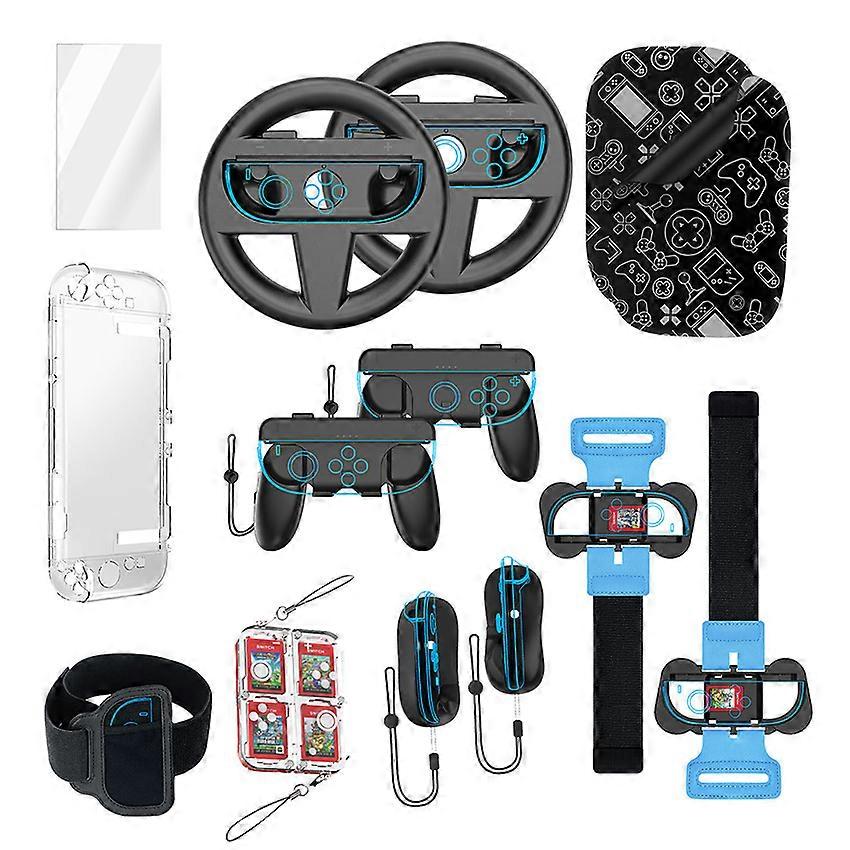 For Switch 2 Left and Right Small Handle Sport Set 14-in-1 Gaming Physical Accessories