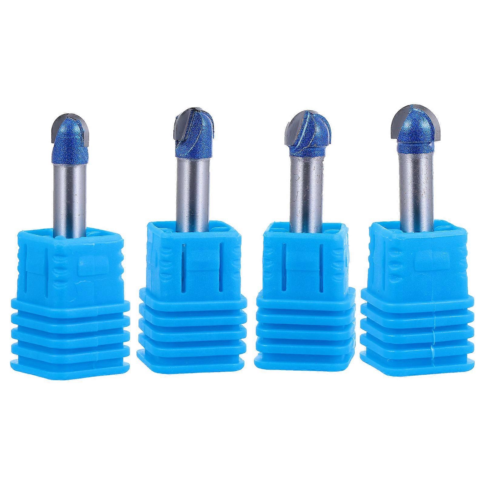 Round Router Bit Profile Woodworking 4.49X0.6CM Alloy 4Pcs