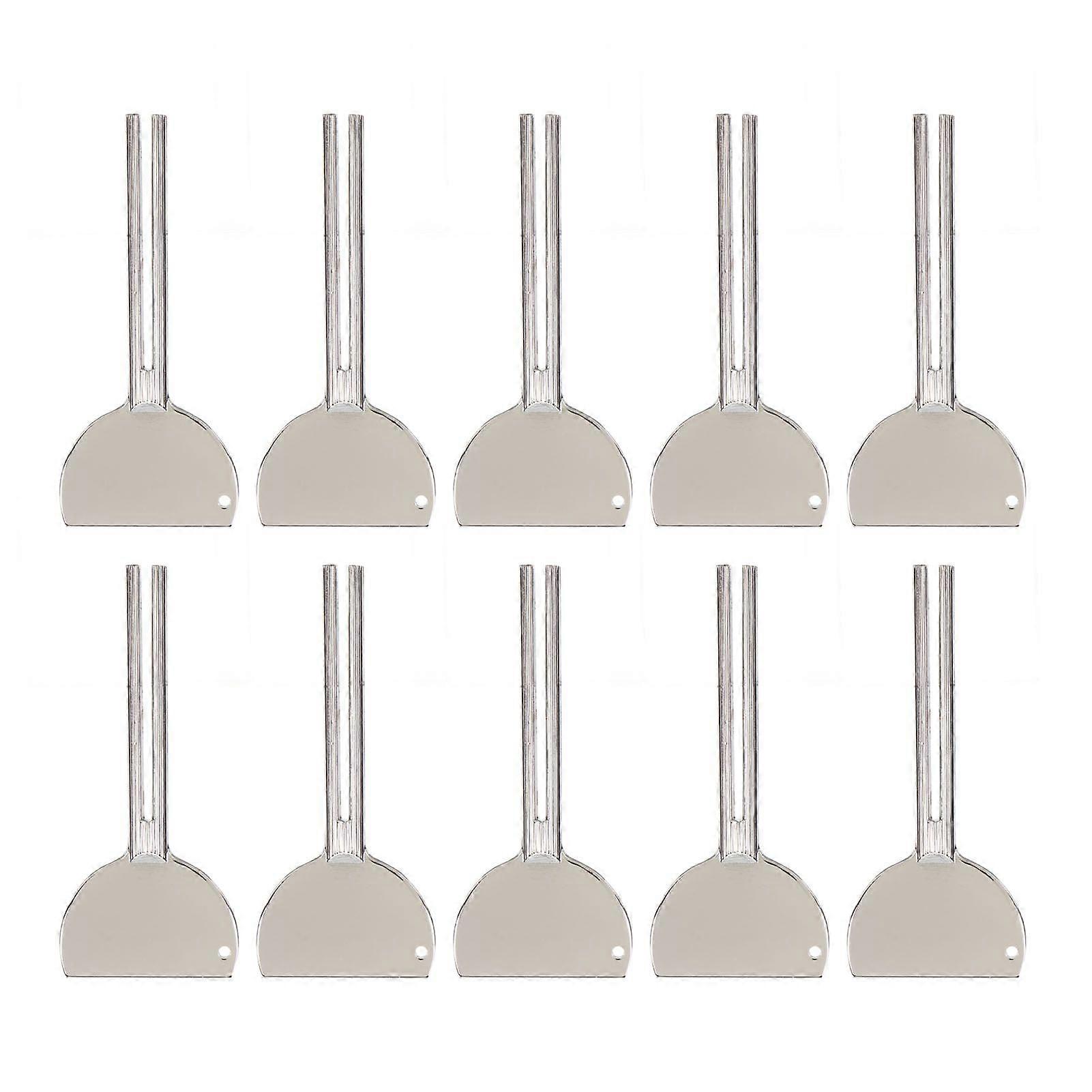 10pcs Metal Toothpaste Squeezer Tube Roller Key Squeezing Half Round Key Tube Stainless Steel Squeezer for Home Hair DyeYMMR)