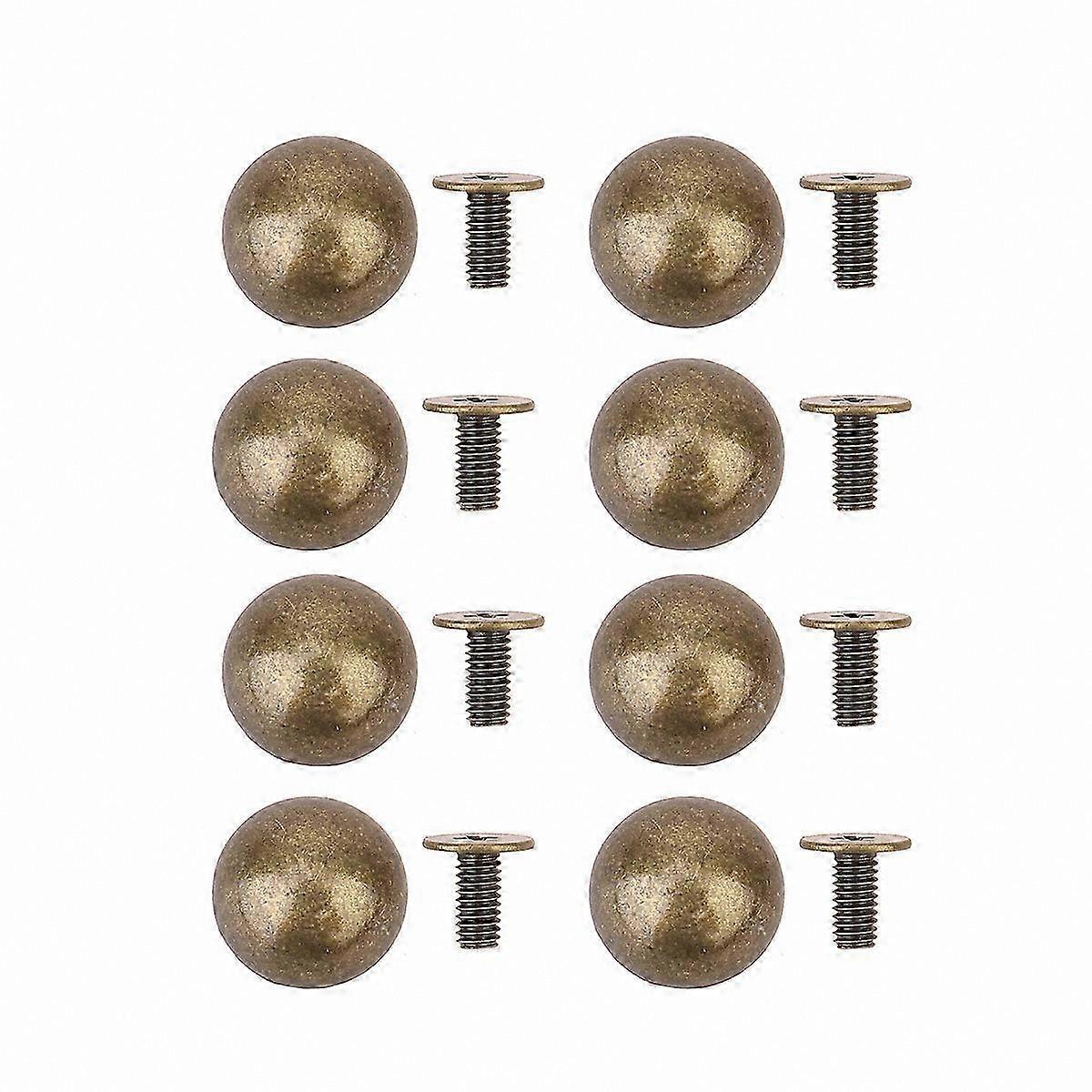 20pcs Zinc Alloy Rivets with Mushroom Head Punk Style Semicircular Screw Rivets for DIY Projects