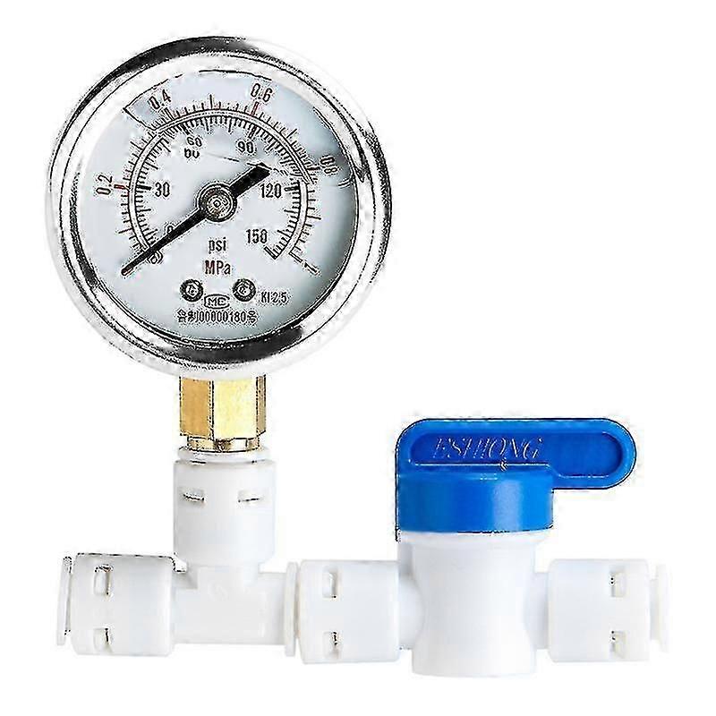 Water pressure gauge compatible reverse osmosis filtration systems with 1/4" hoseg