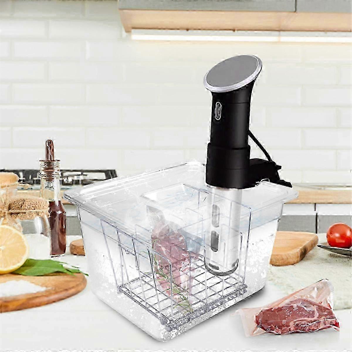 2025 Sous Vide Cooker Machine 11L Container with Stainless Steel Rack Detachable Dividers Separator