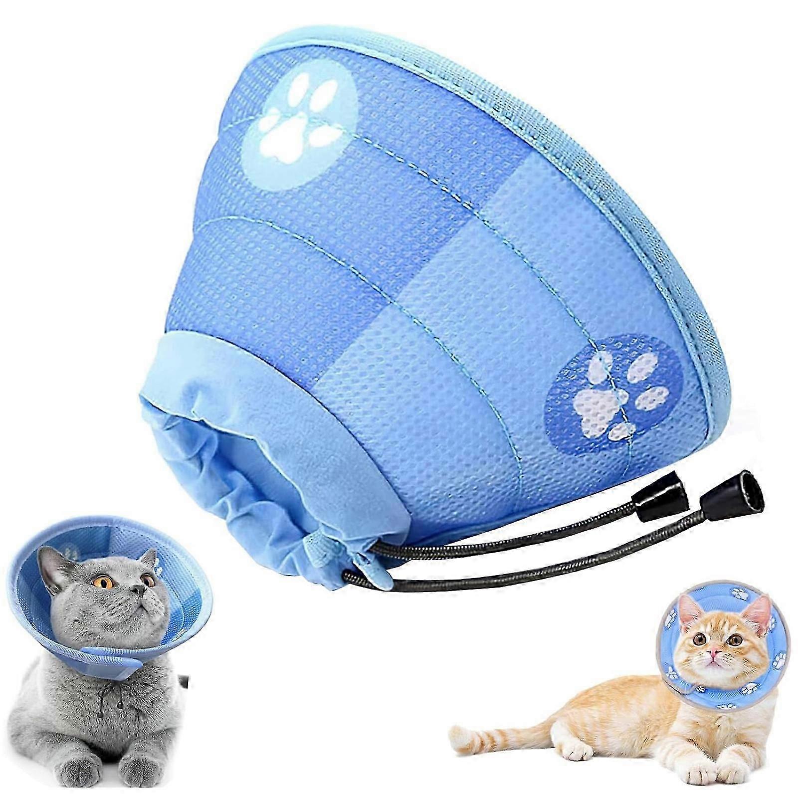 طوق مخروط القط طوق مخروطي القط ناعم ، طوق استرداد طوق رأس القط المخروطي قابل للتعديل ، مخروط طوق ناعم بعد الجراحة وإصابات الجراء SMA