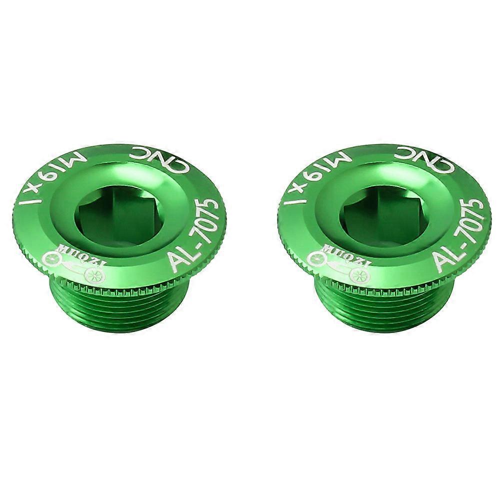 Bike Crank Cover Screws Aluminum Alloy Golden Color for Easy Use and Storage 2Pcs