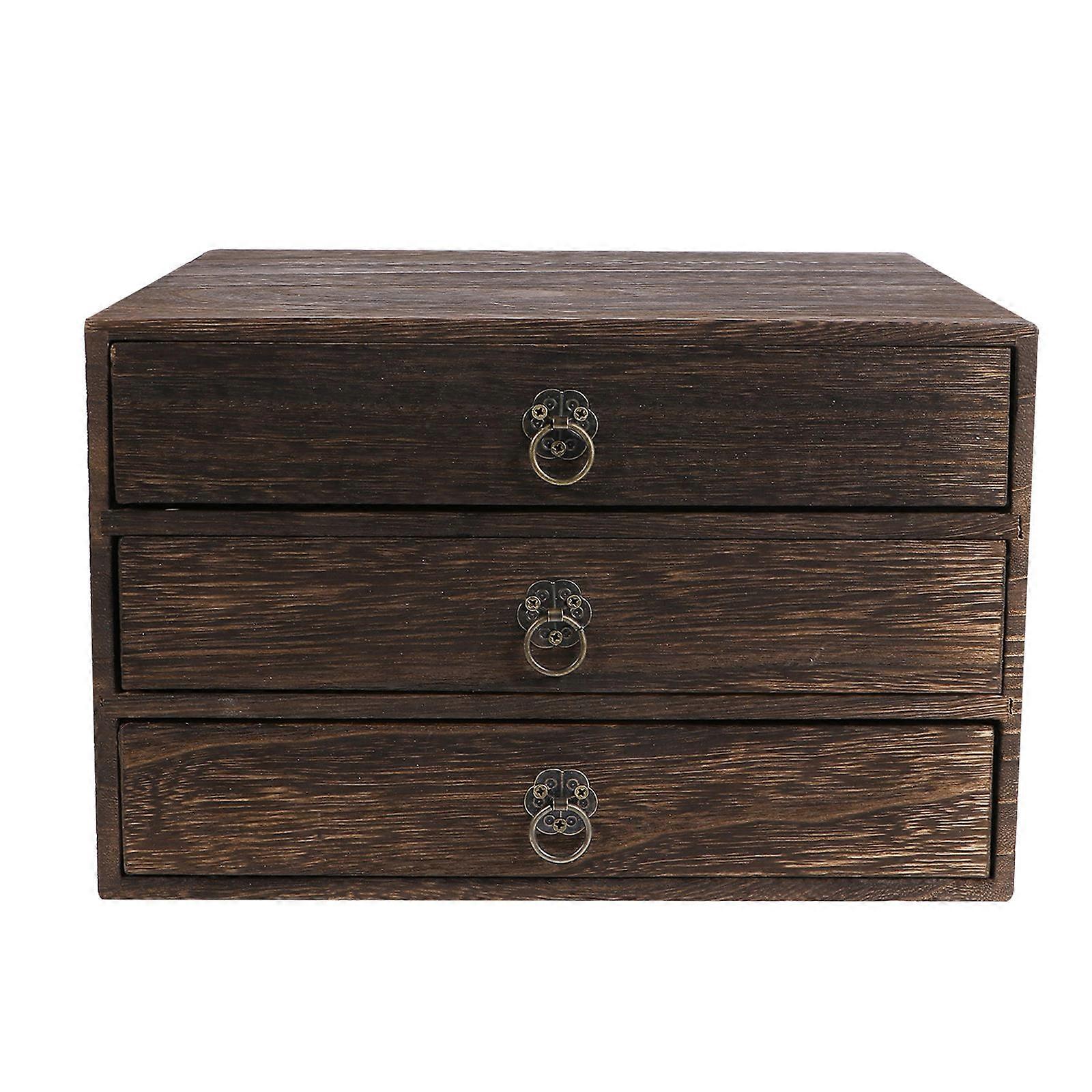 Vintage Desk Drawer Organizer Storage Box for Home Office Unique Sundry Holder & Desktop Organizer for Festivals & Housewarming