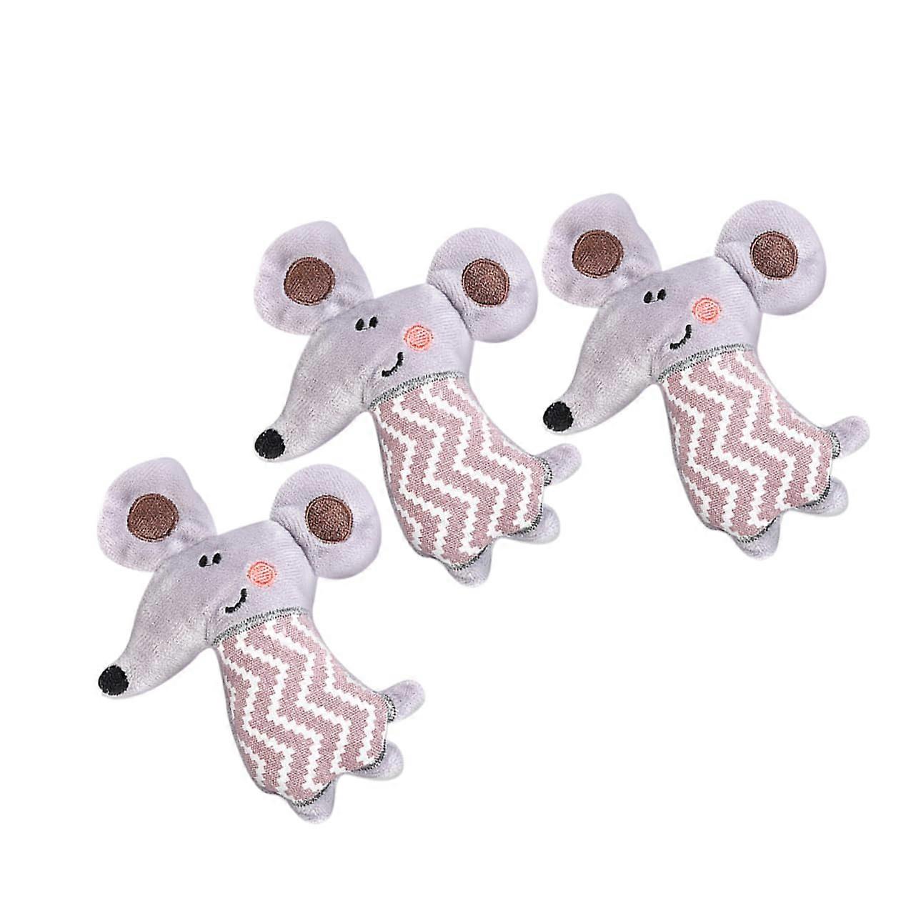 Toys Pack of 3 Large Plush Fluffy Cuddly Cat Toys for Pets with Large Ears - Soft Material, Ideal for Playtime