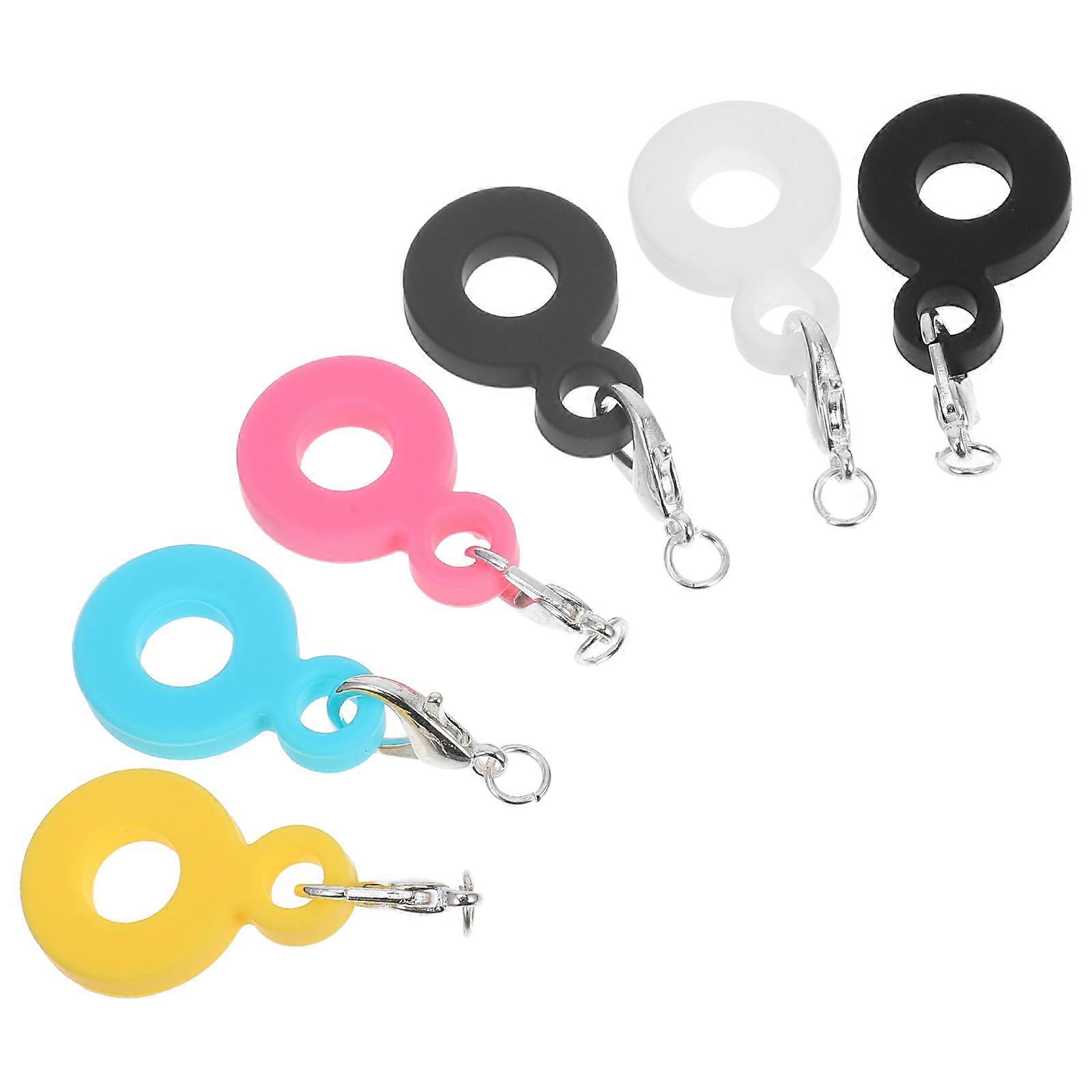 Straw Charm Adapters for Decoration with 6Pcs Silicone Assorted Colors
