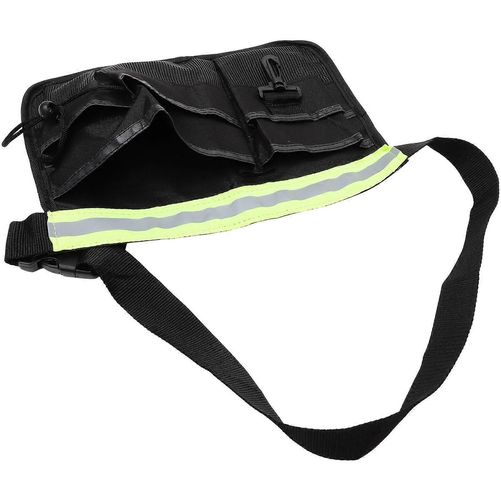 Black Oxford Cloth Tool Belt with Seven Pockets for Storage Perfect for Gardeners and DIY Projects