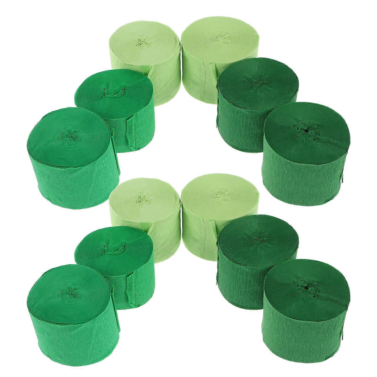 Green Party Streamers Jungle Theme Crepe Paper Birthday Wedding Decorations Refreshing Summer Events Diy Projects