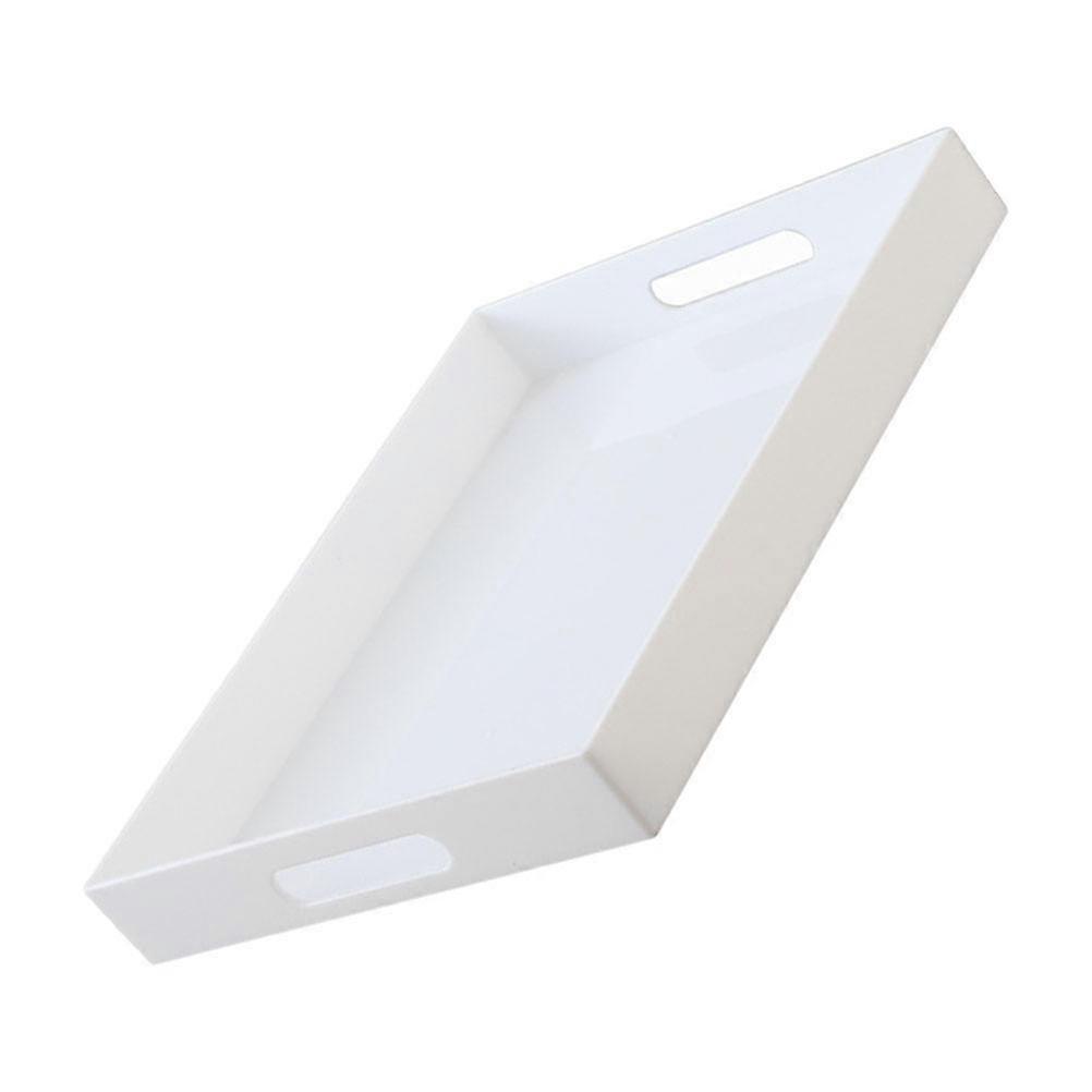 Modern Acrylic Tray For Kitchen And Office Use In White Color Perfect For Storage And Serving Deserts 1Pack
