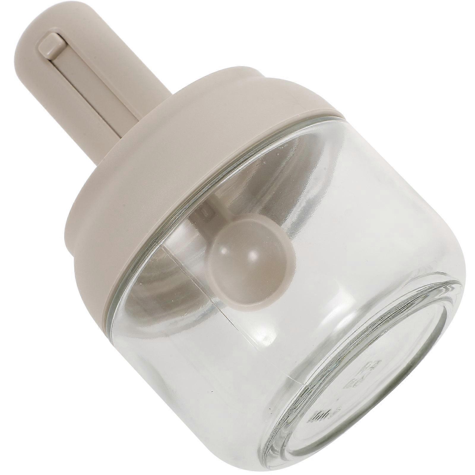White Glass Jar with Spoon for Home Use Made of PP Material 7.87 Inches