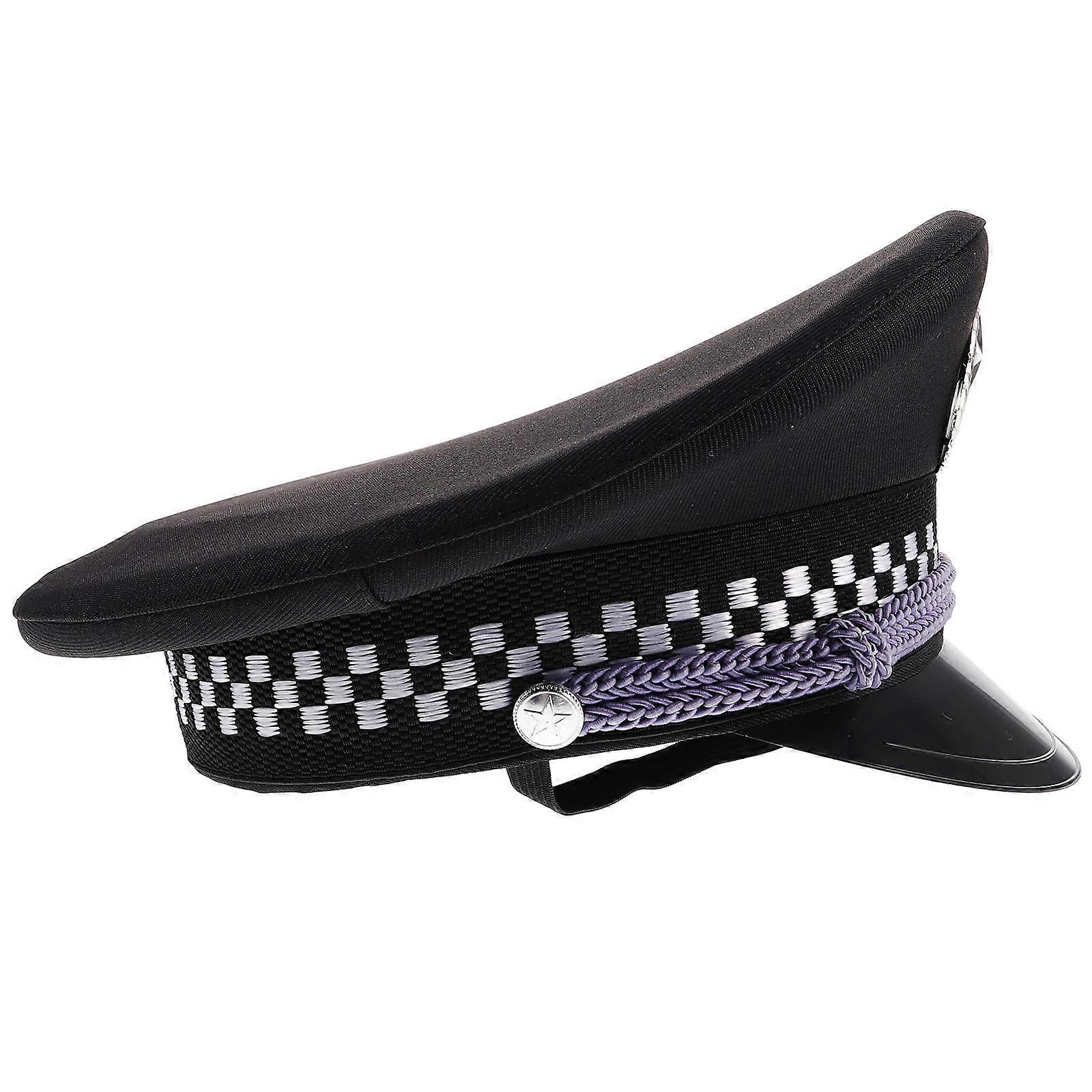 Halloween Captain Hat Square Grid Shape Cotton Material Men 1Pack