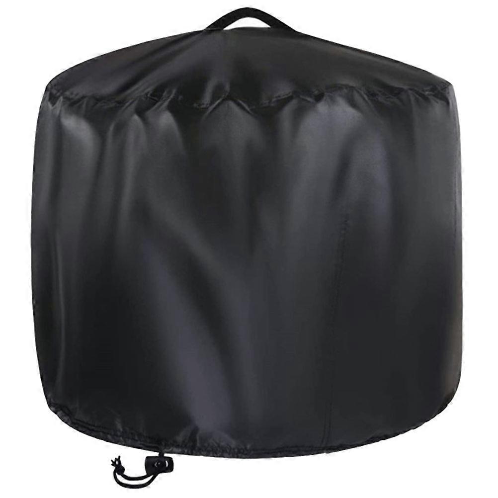 Tear Resistant Round Fire Pit Cover with Drawstring – UV Resistant Dustproof Outdoor BBQ Stove Protector for Garden and Patio Heater Use
