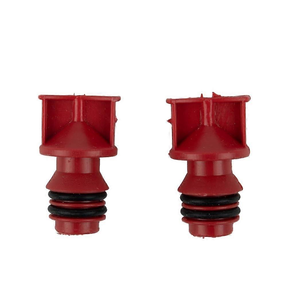 17mm Male Thread Air Compressor Oil Vent Cap Red Plastic Two-Pack Compatible With Air Compressor Accessories