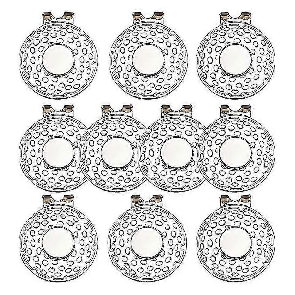 2025 Magnetic Golf Hat Clips Ball Marker Holders Silver