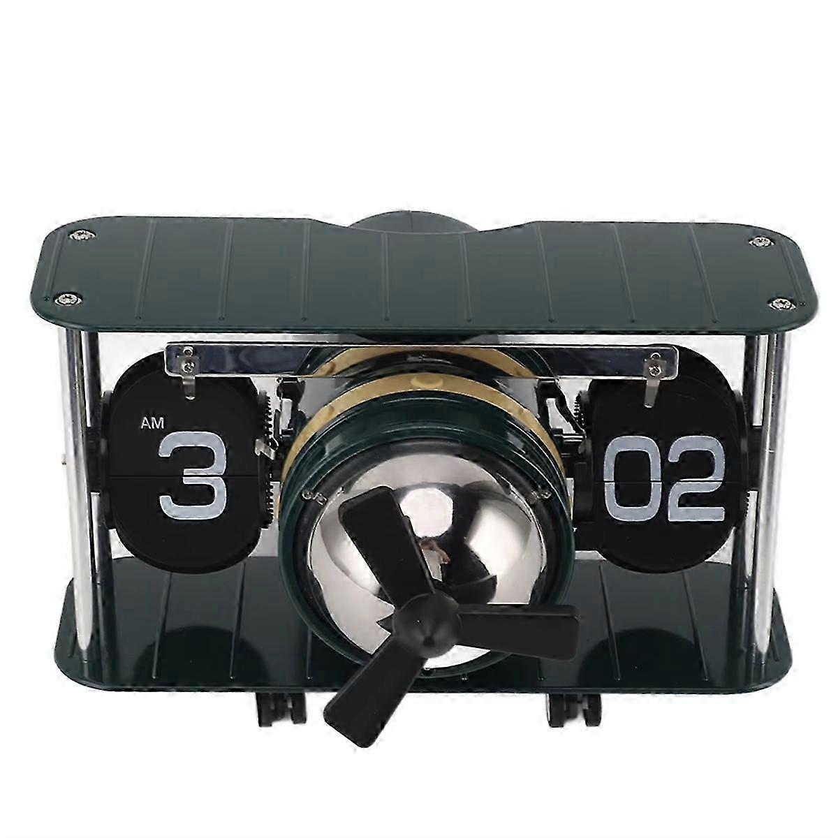 Airplane Flip Clock Airplane Head Desk Filp Clock Vintage 304 Stainless Steel Practical Reminder Function For Office,c