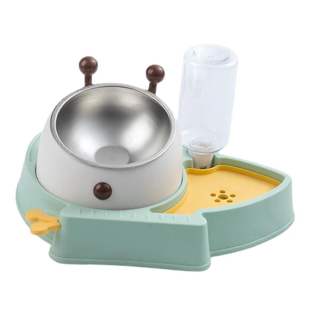 Cat Food Bowl with Removable Food Containers and Automatic Water Dispenser, NonSlip Design for Cats Prevents Tipping and Keeps Clean.