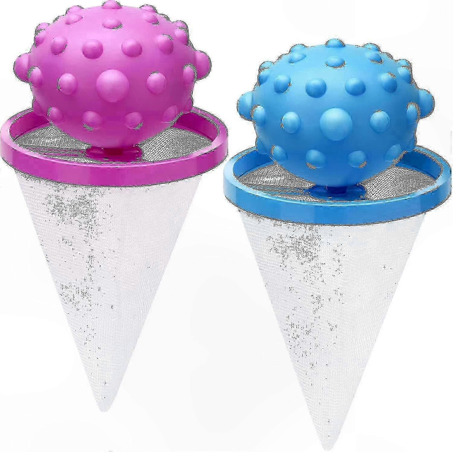 Dual Hair Catching Filters for Washers in Purple and Blue