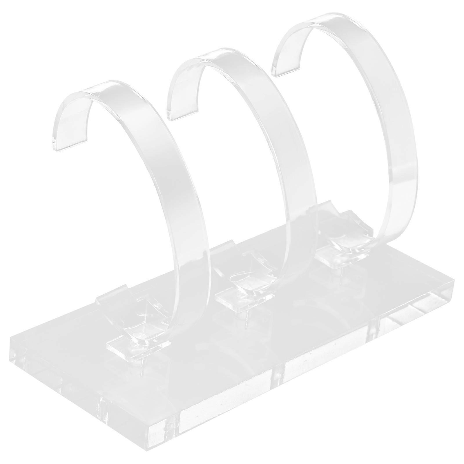 Durable Acrylic Watch Display Holder for Retail Stores and Trade Shows Transparent Lightweight and Stable Base 3.5 x 2.8 Inches