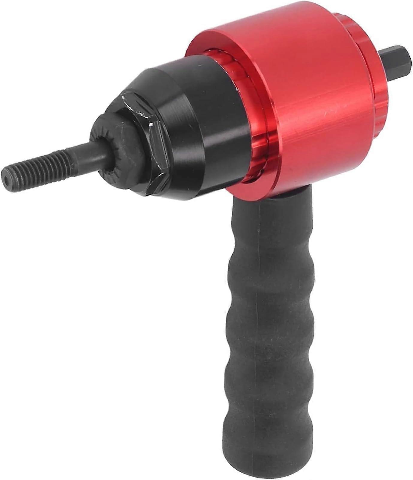 Electric Rivet Gun Adapter Set, Cordless Drill Riveting Tool with 5 Rivet Heads and Wrench for Nut Insertion