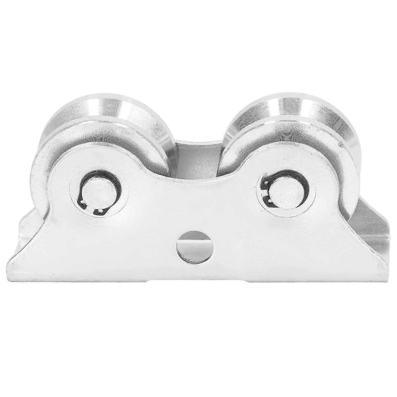 V-Shaped Groove Wheel with Bracket - Stainless Steel Roller for Inverted Track Sliding Gate System