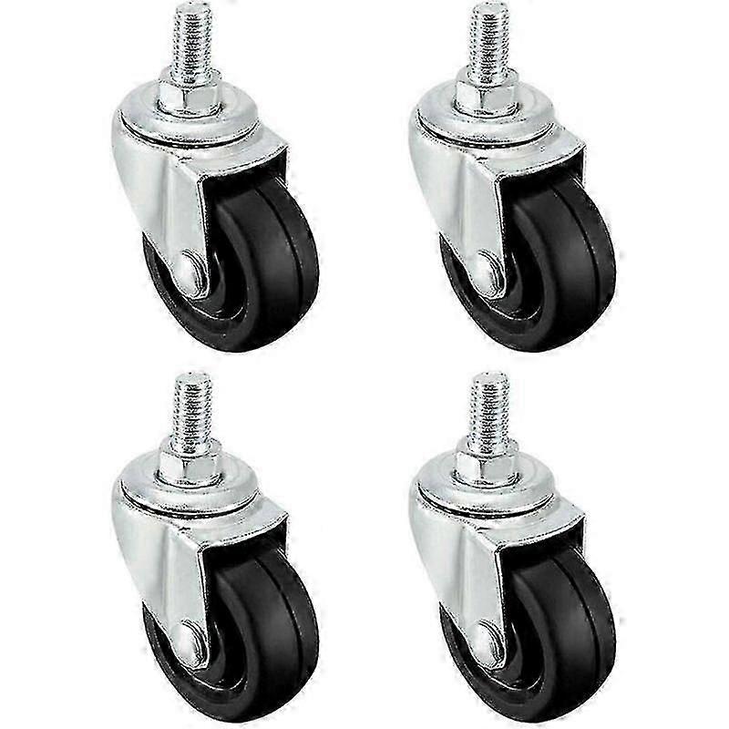 مجموعة من 4 عجلات مطاطية 40mm مع M8 قضيب الخيوط