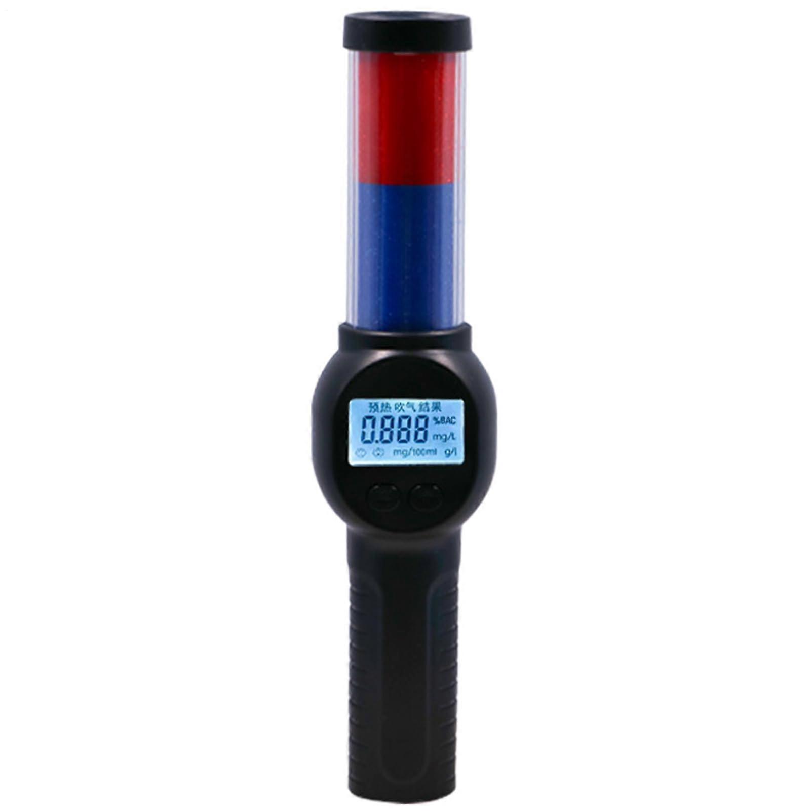 Breath Alcohol Analyzer With Blow Function Digital Display Rechargeable Sensor Home And On The Road Sobriety Testing