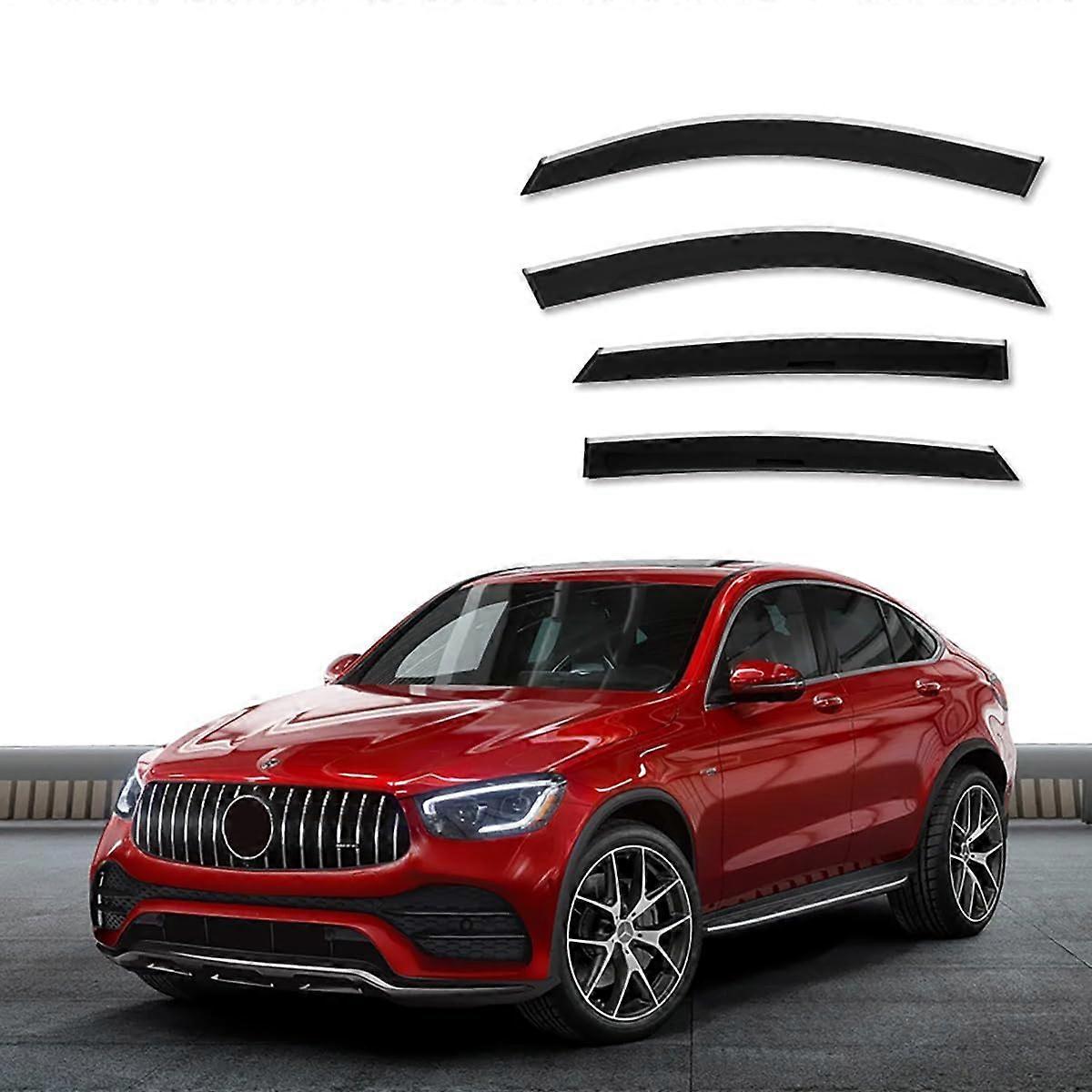 4 pcs Auto Wind Deflectors, Compatible with Benz GLC 2016 C253, Car Windproof Rain Guards