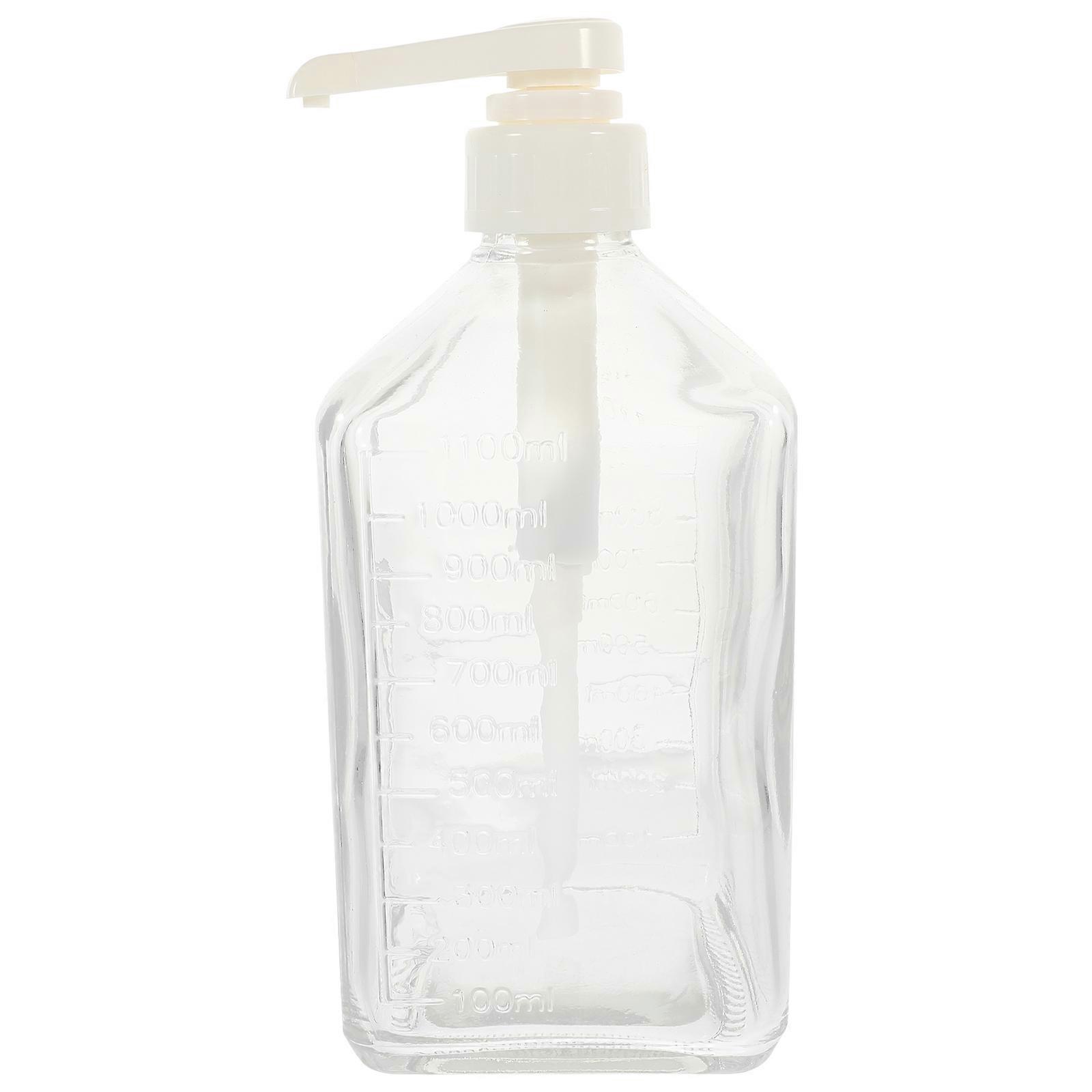 Transparent Glass Storage Bottle with Large Capacity for Honey Syrup Sauce 3.4 Liters