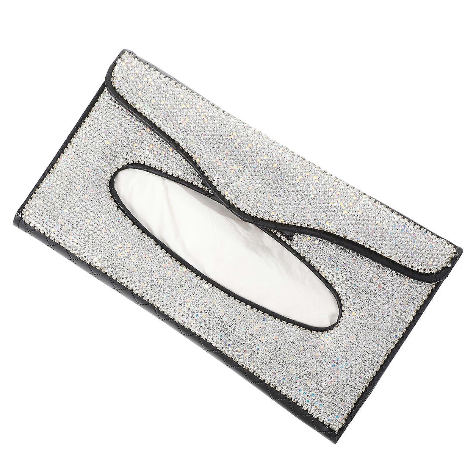 Universal Car Tissue Pouch with Strong Clips for Secure Attachment