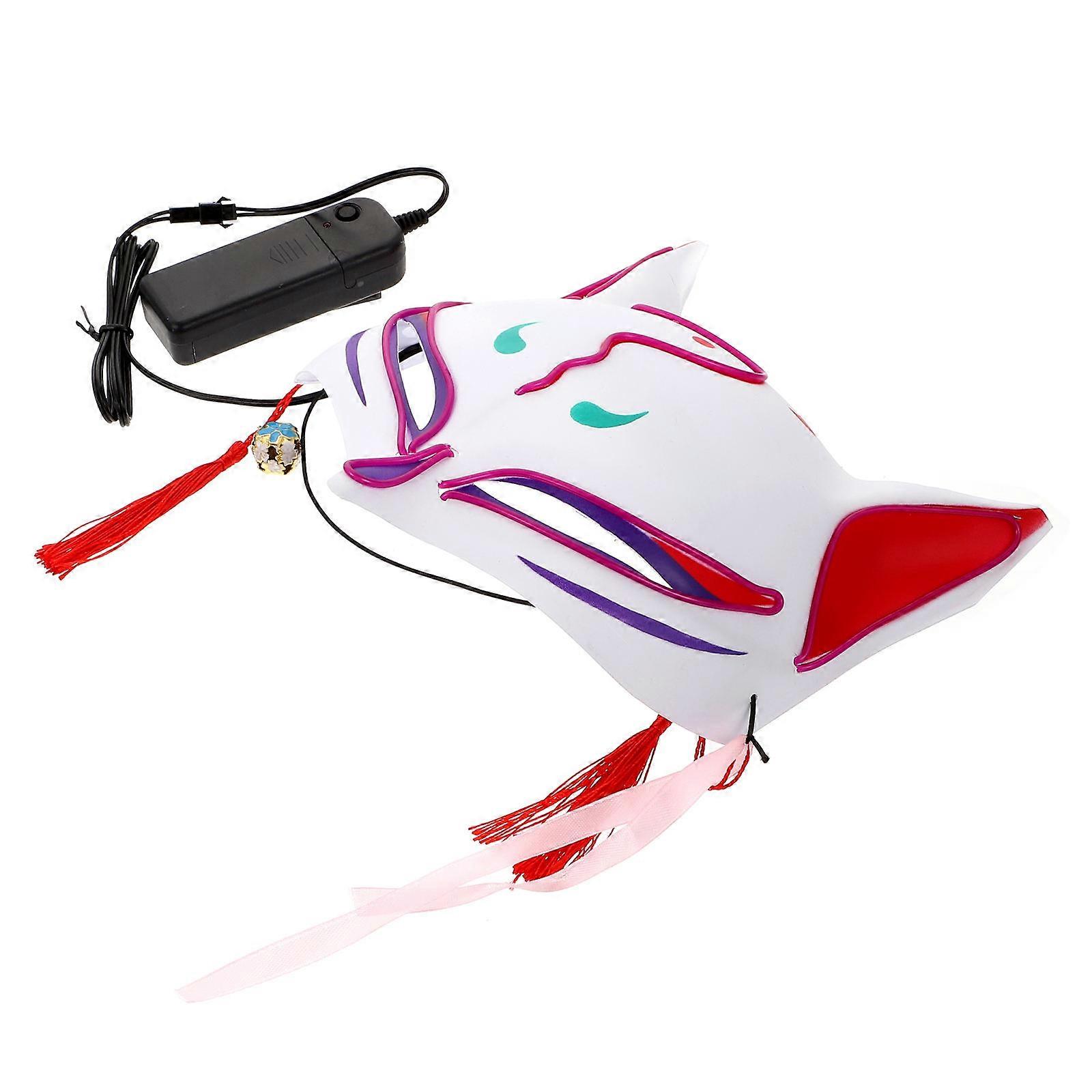 Masquerade Mask Props Halloween Party Glowing Mask Adults Party Enthusiasts 22.5X19.5X5.5CM 1Pc